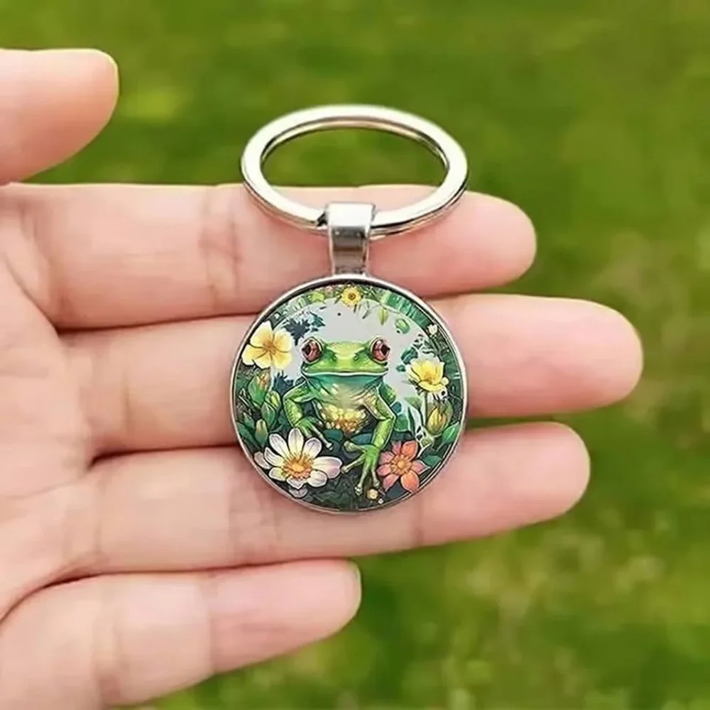 Stainless Steel FROG Keyring Keychain Accessory